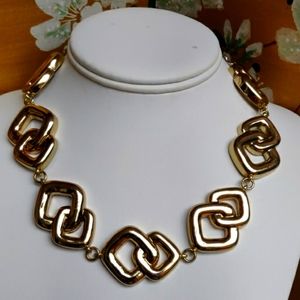 Liz Claiborne chunky square link necklace (#115)